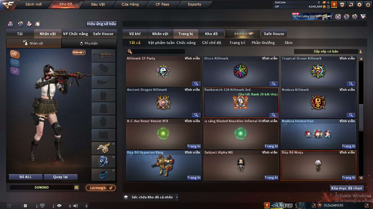 shop acc cf uy tin gia re